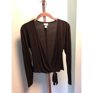 Mossimo Tie Front Shirt/ Cardigan